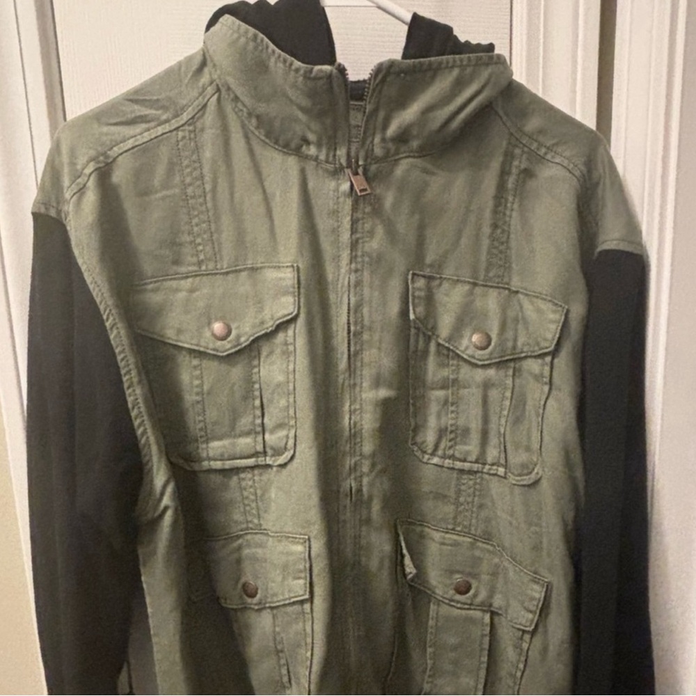 American Eagle Outfitters Black and Army Green Jacket